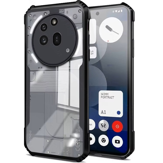 Obal na mobil pre Nothing Phone 3A Pro, AntiDrop Hybrid, čierne
