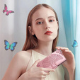 Klapkové puzdro pre Motorola Edge 60 / 60 Fusion, Butterfly, ružové rose gold