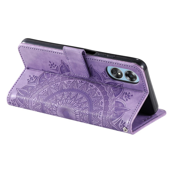 Klapkové puzdro pre Oppo A17, Mandala, fialové
