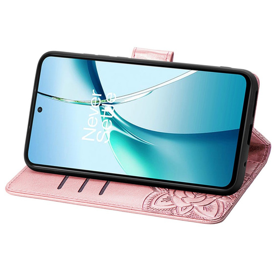 Klapkové puzdro pre Xiaomi Redmi Note 14 4G, Butterfly, ružové rose gold