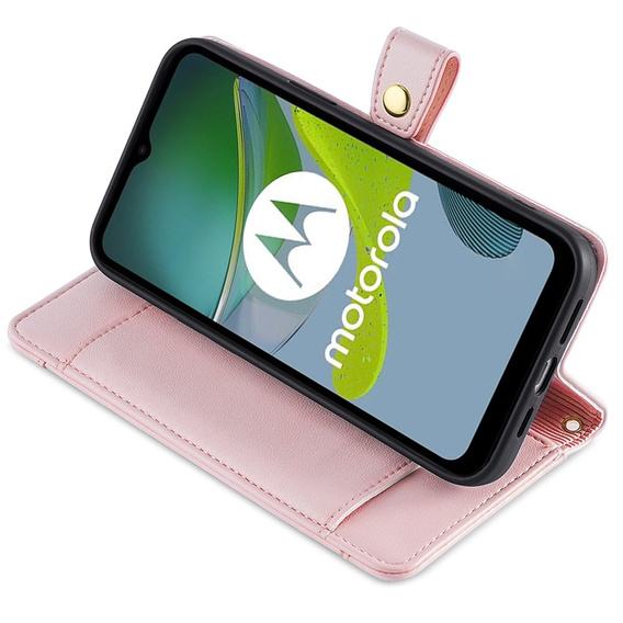 Klapkové puzdro pre Motorola Moto G54 5G, Wallet Zipper Pocket, ružové