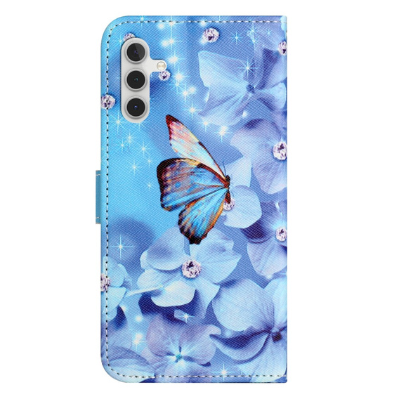 Klapkové puzdro pre Samsung Galaxy M15 5G, Wallet, Flower and Butterfly