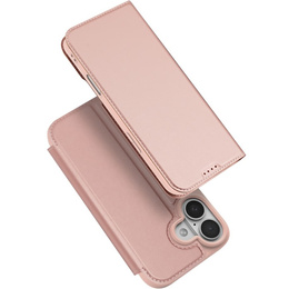 Puzdro Dux Ducis pre iPhone 17, Skin Pro, s chlopňou, s otvorom na kartu, ružové
