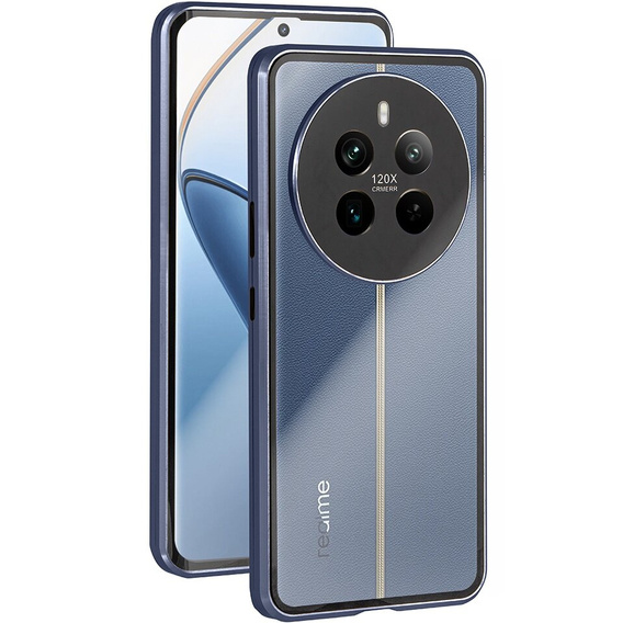 Puzdro pre Realme 12 Pro 5G / Realme 12 Pro+ 5G, Magnetic Dual Glass, modré