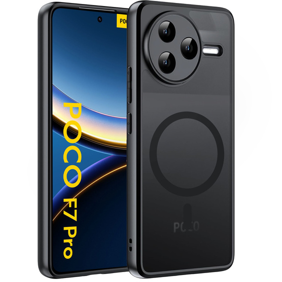 Puzdro pre Xiaomi Poco F7 Pro, pre MagSafe, ERBORD Matt Case, čierny