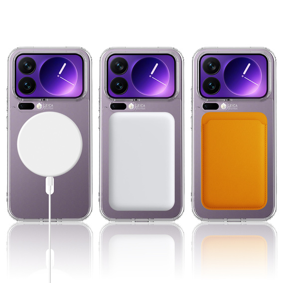 Fusion Hybrid puzdro pre MagSafe pre Xiaomi 17 Pro, priehľadné