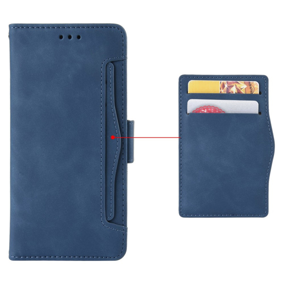 Klapkové puzdro pre Oppo Reno 13, Card Slot, tmavomodré