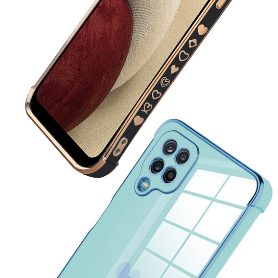 Obal na mobil pre Samsung Galaxy A12 / M12 / A12 2021, Electro heart, modré