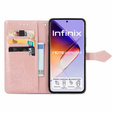 Klapkové puzdro pre Infinix Note 40 Pro Plus, Mandala, ružové rose gold