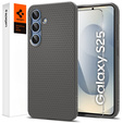 Puzdro Spigen pre Samsung Galaxy S25, Liquid Air, čierne + tvrdené sklo 9H