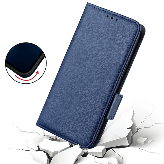 Klapkové puzdro pre Xiaomi Redmi Note 12 5G / POCO X5 5G, Wallet Litchi Magnet, tmavomodré