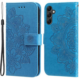 Klapkové puzdro pre Samsung Galaxy A14 4G/5G, Mandala Flower, modré