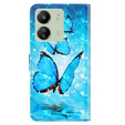 Klapkové puzdro pre Xiaomi Redmi 13C / Poco C65, Wallet, Butterflies modré