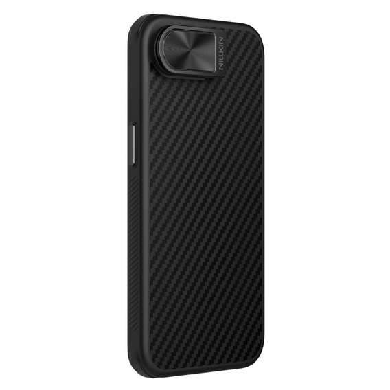Puzdro pre iPhone 16e, pancierované Nillkin, Carboprof Case, pre Magsafe, čierne
