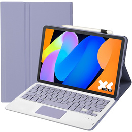 Puzdro s Bluetooth klávesnicou s dotykovou plochou pre Lenovo Idea Tab 11" 2025 TB336FU TB336ZU, fialové