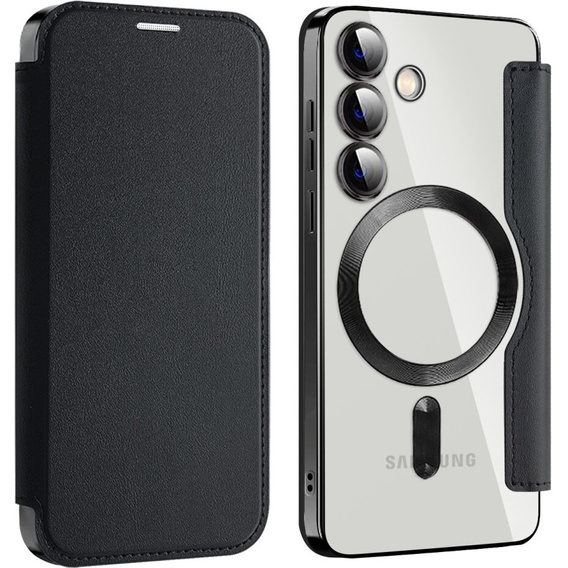 Klapkové puzdro pre Samsung Galaxy S24+ Plus, RFID Wallet MagSafe CamShield, čierne