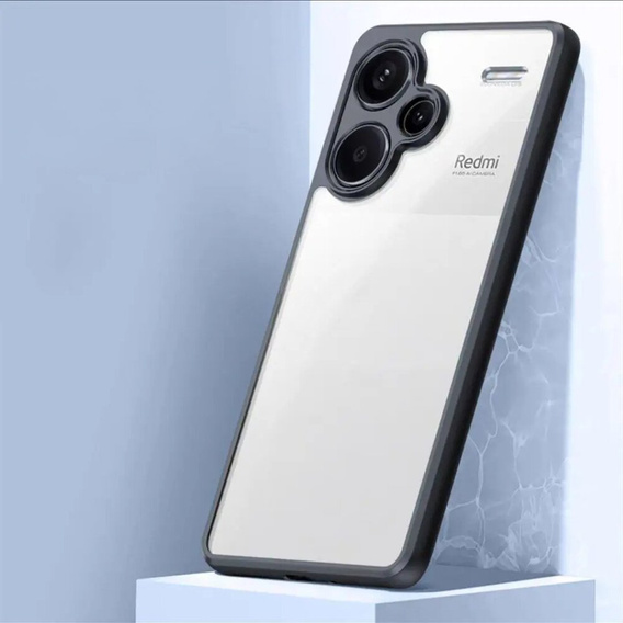 Puzdro pre Xiaomi Redmi Note 13 Pro+, Fusion Hybrid, s ochranou fotoaparátu, transparentné / čierne