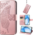 Klapkové puzdro pre Oppo A60, Butterfly, ružové rose gold