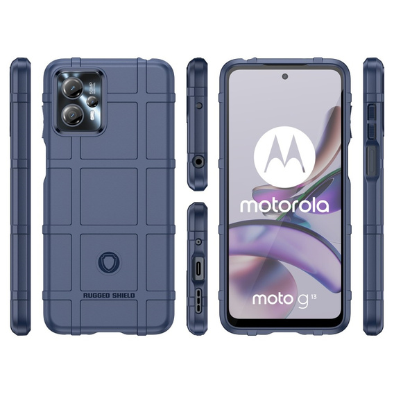 Obal na mobil pre Motorola Moto G13 / G23, Rugged Shield, modré