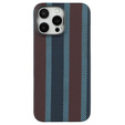Puzdro pre IPhone 16 Pro, Aramid Fiber Slim Case, pre MagSafe, modrá / červená