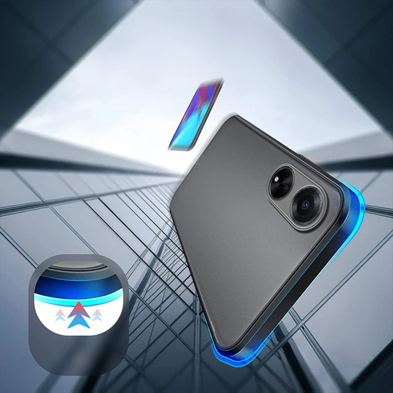 Puzdro pre Oppo A18 4G / A38 4G, Fusion Hybrid, s ochranou fotoaparátu, matný / čierny