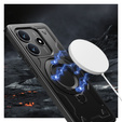 Puzdro pre Xiaomi Redmi Note 14 5G, Military MagSafe, čierne + sklo 9H