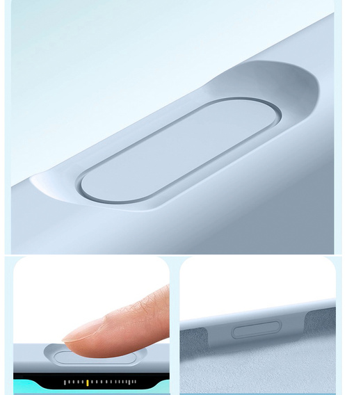 Silikónové puzdro pre iPhone 17 Pro, pre MagSafe, proti nárazom, modré