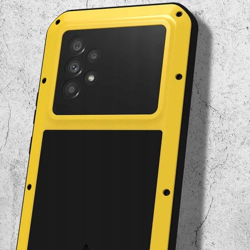 Love Mei Obal na mobil pre Samsung Galaxy A53 5G, armored with glass, žlté