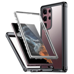 Puzdro pre Samsung Galaxy S22 Ultra, Shockproof, s fóliou, čierne