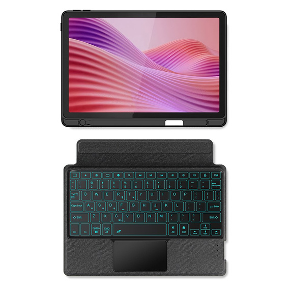 Puzdro + klávesnica Lenovo Tab Plus, čierne