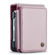 CASEME flipové puzdro pre Samsung Galaxy Z Flip5 5G, Litchi Wallet, ružové