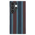 Puzdro pre Samsung Galaxy S24 Ultra, Aramid Fiber Slim Case, pre MagSafe, modrá / červená