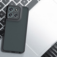 Puzdro pre Xiaomi Redmi 15 5G / 4G, s ochranou fotoaparátu, priehľadné s čiernymi stranami