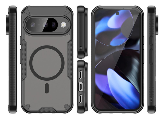 Pancierované puzdro pre Google Pixel 10 Pro XL, pre MagSafe, matné, čierne