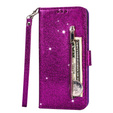 Klapkové puzdro pre Xiaomi Redmi Note 8 Pro, Wallet Zippered, fialové