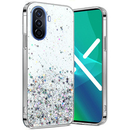Obal na mobil pre Huawei Nova Y70, Glittery, priehľadné