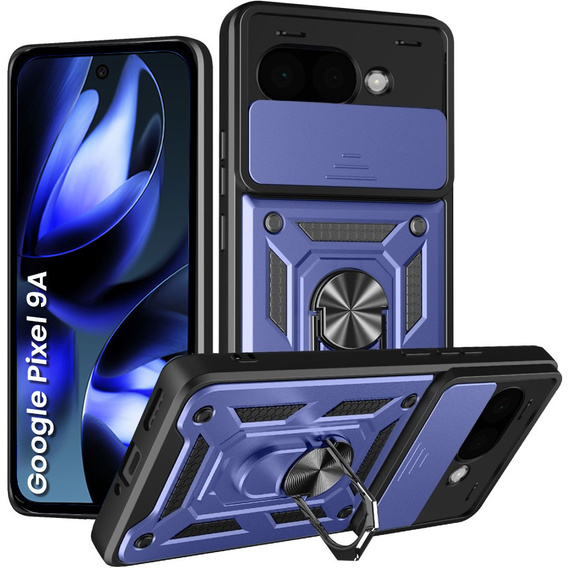 Obal na mobil pre Google Pixel 9A, CamShield Slide, modré