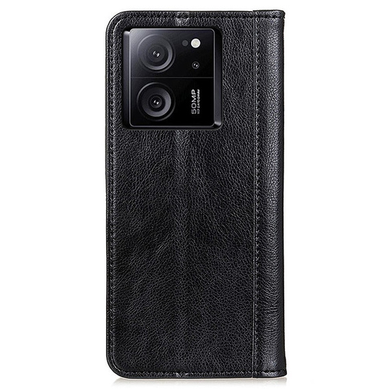 Obal na mobil pre Xiaomi 13T / 13T Pro, Wallet Litchi Leather, čierne