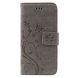 Klapkové puzdro pre iPhone 7/8/SE 2020/SE 2022, Butterfly, sivé