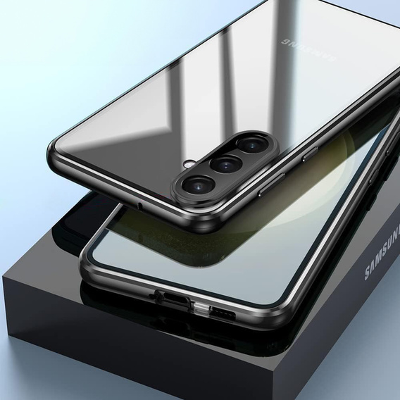 Puzdro pre Samsung Galaxy A56, Magnetic Dual Glass, čierne