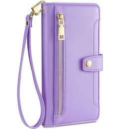 Klapkové puzdro pre Samsung Galaxy A54 5G, Wallet Zipper Pocket, fialové