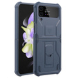 Pancierované puzdro pre Samsung Galaxy Z Flip 4 5G, Dexnor Clip Holder, námornícka modrá