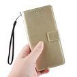 Klapkové puzdro pre Motorola Moto G85, Crazy Horse Wallet, zlaté