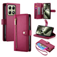 Klapkové puzdro pre Xiaomi 14T, Wallet Zipper Pocket, červené