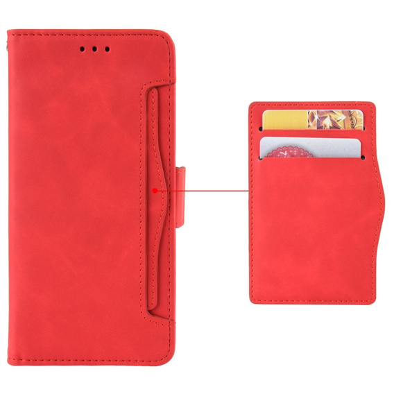 Klapkové puzdro pre Xiaomi Redmi 13, Card Slot, červené