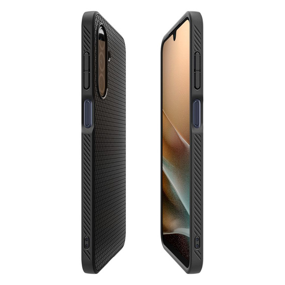Puzdro Spigen pre Samsung Galaxy A26 5G, Liquid Air, čierne + tvrdené sklo 9H