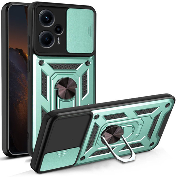 Obal na mobil pre Xiaomi Poco F5, CamShield Slide, zelené