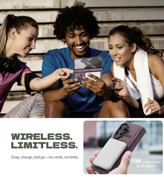 Dexnor Magnetické pancierové puzdro s dvojitými stojanmi pre Samsung Galaxy Z Fold7