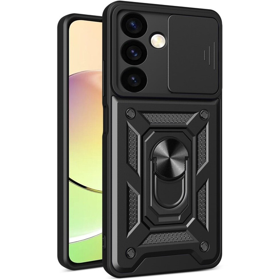 Obal na mobil pre Samsung Galaxy S24+ Plus, CamShield Slide, čierne