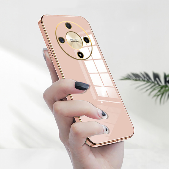 Puzdro pre Honor Magic 6 Lite 5G, Glamour CamShield, ružové rose gold
